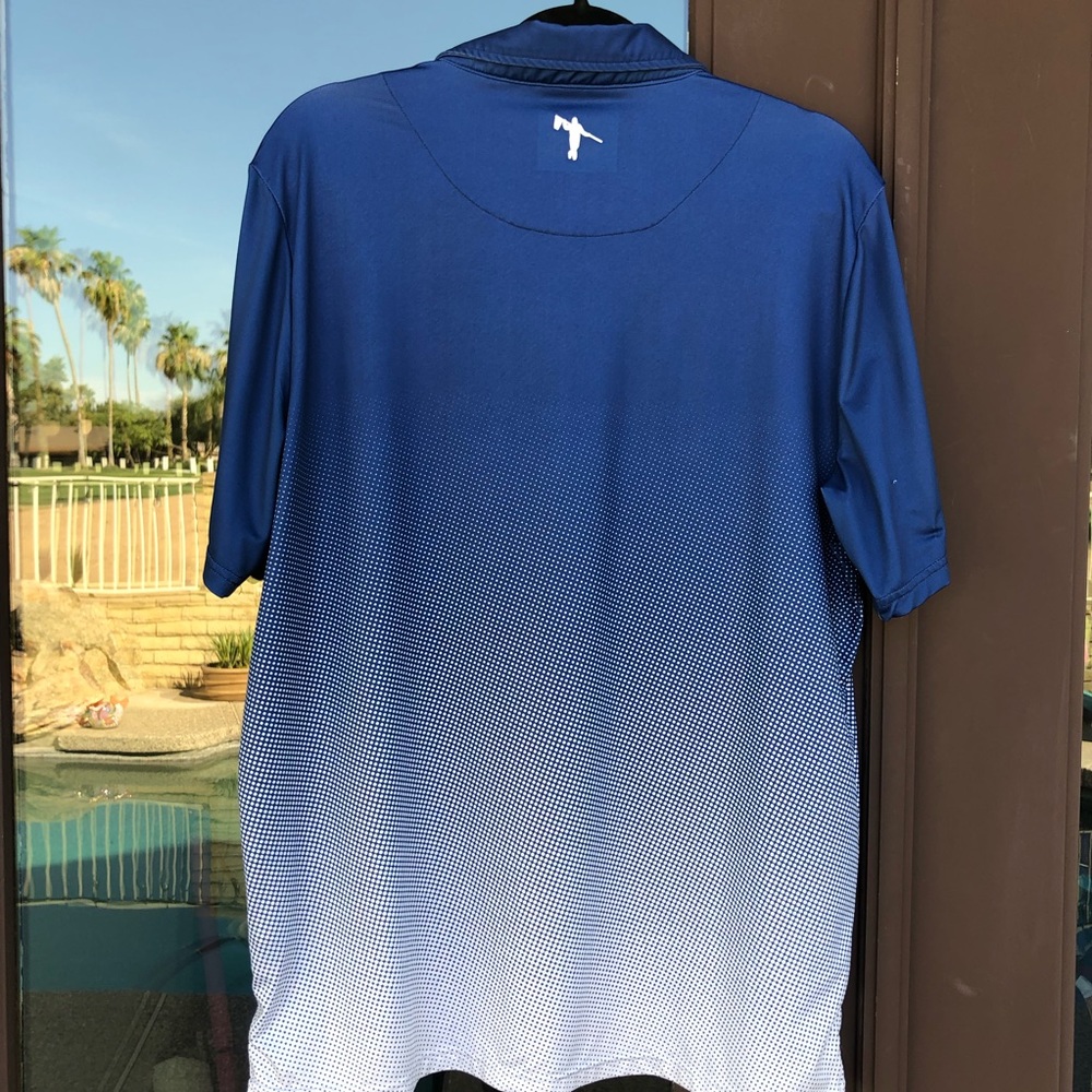 AndersonOrd Navy White Fade Performance Golf Polo M - Picture 8 of 13
